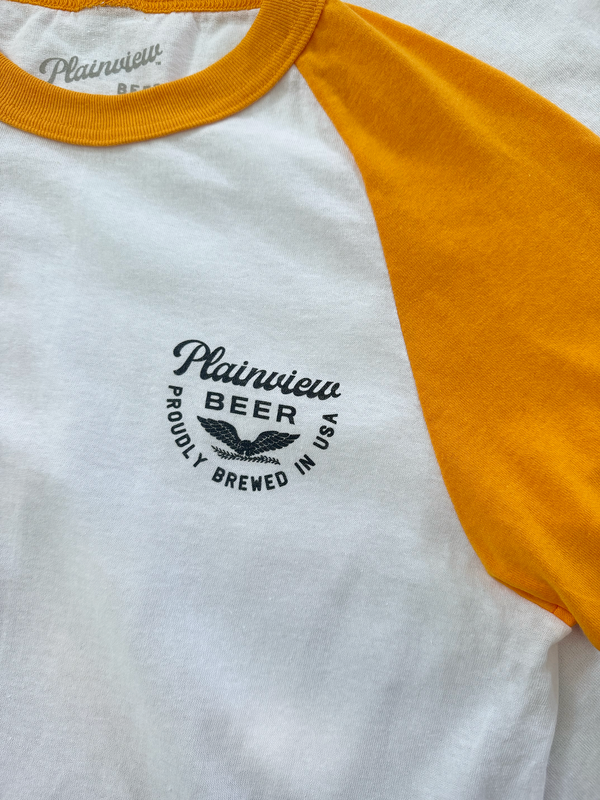 Plainview Beer- Proudly Short Sleeve Baseball Tee