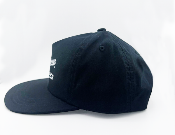 Plainview Beer Script 5-Panel Twill | Medium Profile Hat | Black