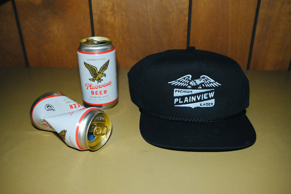 Plainview Beer Shield Hat | High Profile Snapback BLACK