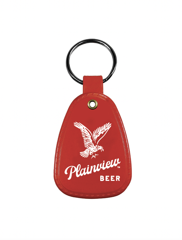 Plainview Beer Keychain - Red