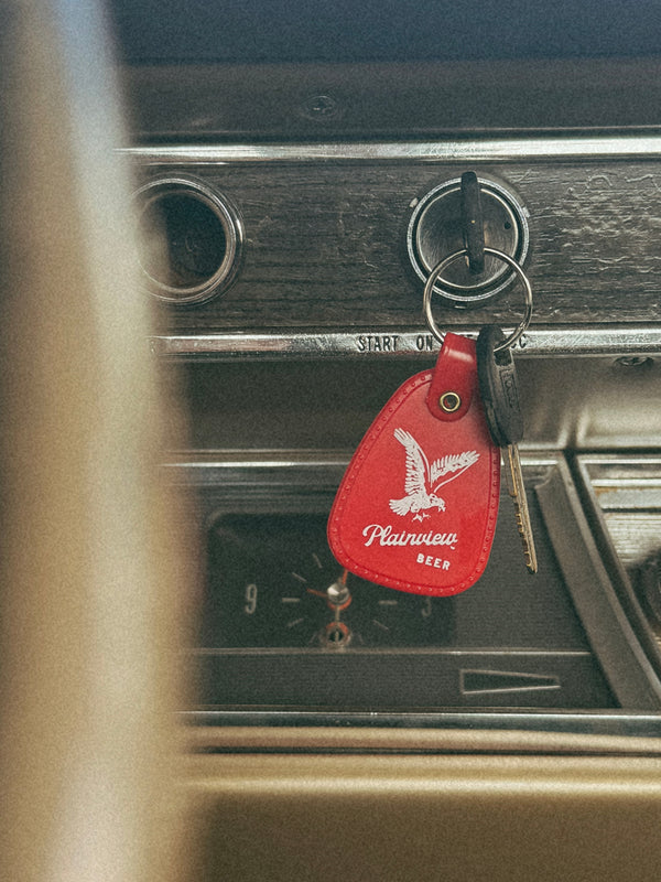 Plainview Beer Keychain - Red