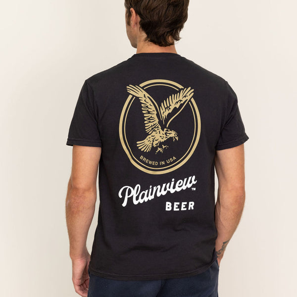 Plainview Oval Eagle Pocket T-Shirt | Black