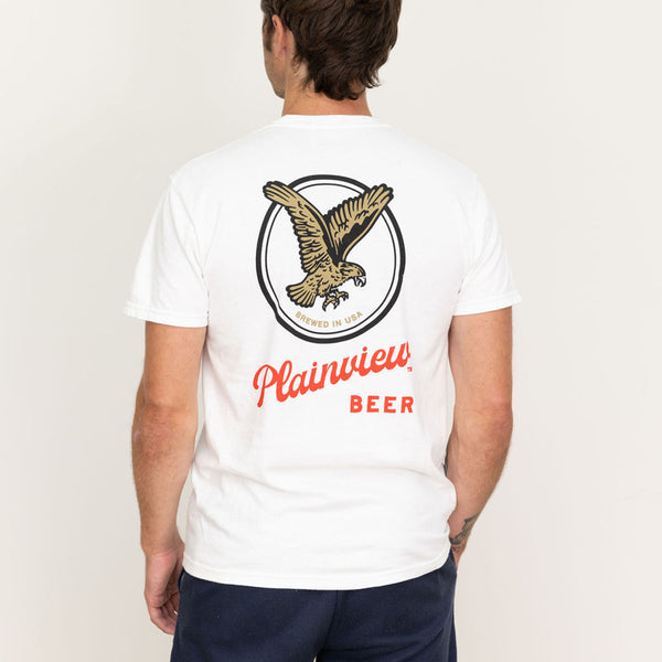 Plainview Oval Eagle Pocket T-Shirt | White