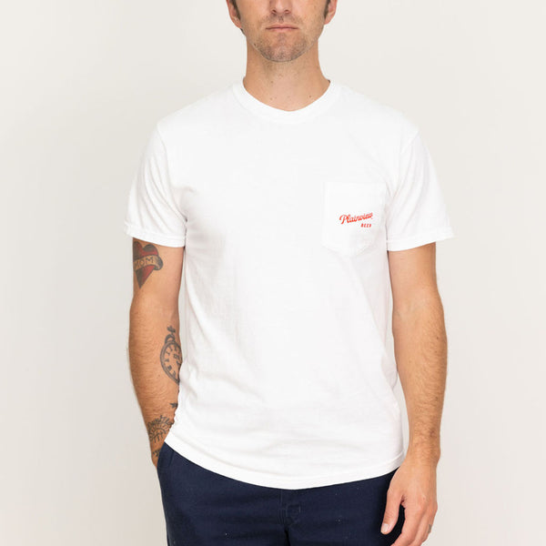 Plainview Oval Eagle Pocket T-Shirt | White